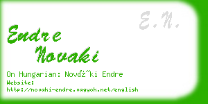 endre novaki business card